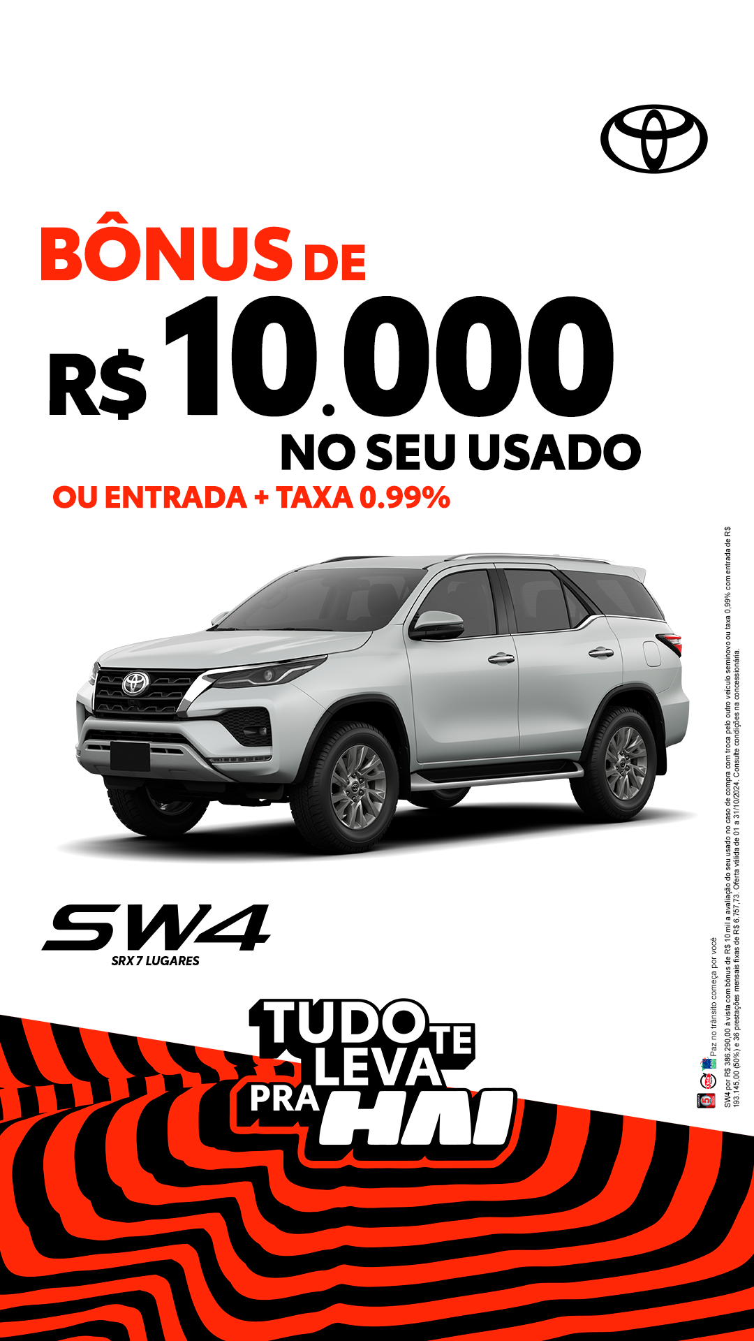 bonus de sw4 srx 7 lugares toyota